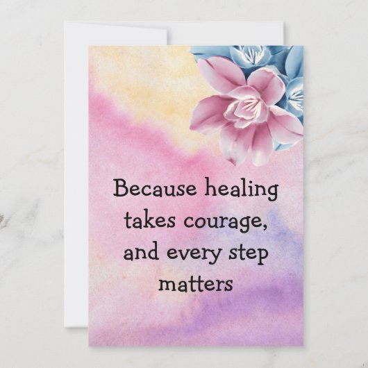 Client Thank You Card from Your Therapist – Custom Bedankkaart (Achterkant)