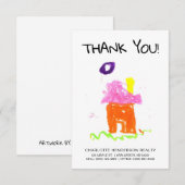 Cliënt van onroerend goed van aangepast Kind aan h Bedankkaart (Voorkant / Achterkant)