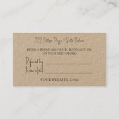 Cliënt Verwijs een Kaart van de Verwijzing van de (Achterkant)