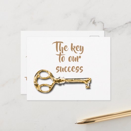 Cliënt werknemer Dank u voor waardering Briefkaart (Voorkant / Achterkant in situ)