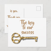 Cliënt werknemer Dank u voor waardering Briefkaart (Voorkant / Achterkant)