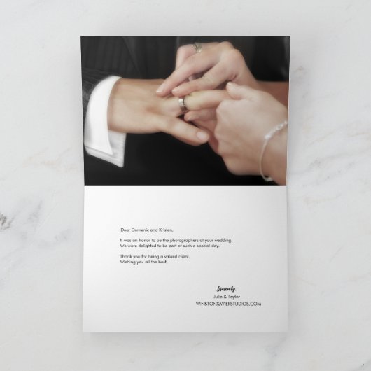 Clientfotograaf voor collage bruiloft kaart (Binnen)