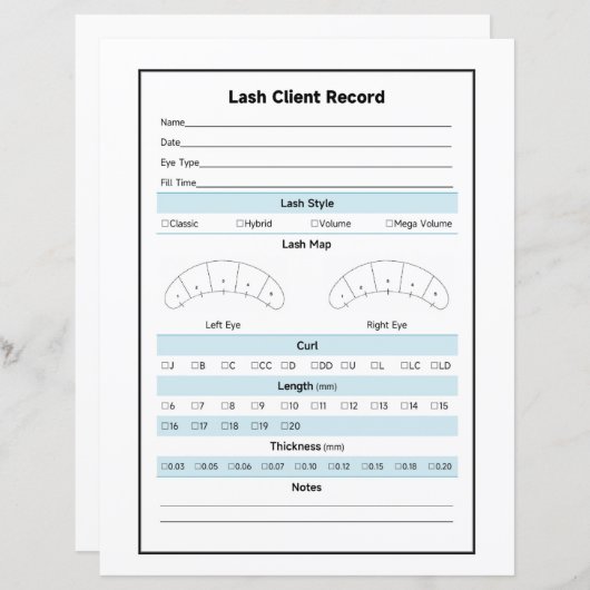 Clientrecord voor lasextensie (Voorkant / Achterkant)