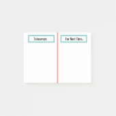 Clientreflectie en opmerking voor handelen post-it® notes (Voorkant)