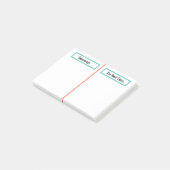 Clientreflectie en opmerking voor handelen post-it® notes (Schuin)