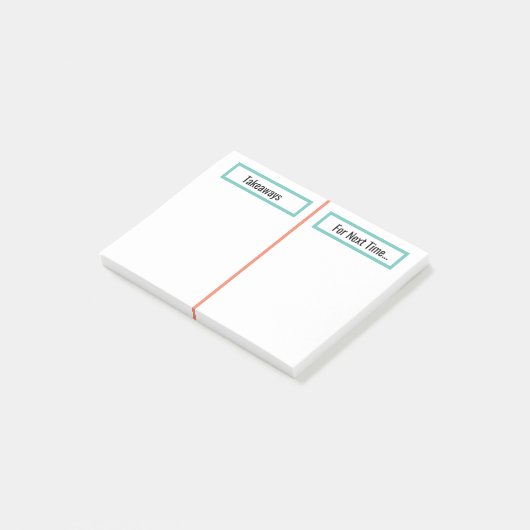 Clientreflectie en opmerking voor handelen post-it® notes (Schuin)