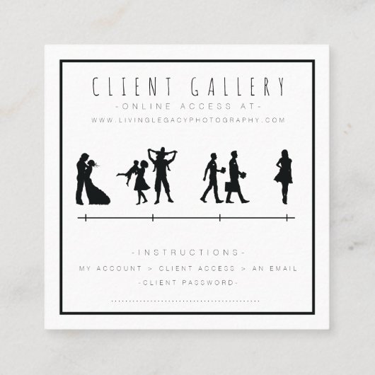 CLIENTTOEGANGSKAART | Minimalistisch goudpenseel Vierkante Visitekaartje (Achterkant)