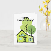 Clientwaardering Gelukkig Huisjubileum Thuiskaart Kaart (Gele Bloem)