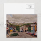 Clifden Ireland Cityscape Impressionistic Painting Briefkaart (Voorkant / Achterkant)