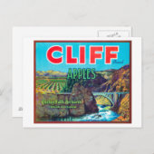 Cliff Apple Label - Chelan Herfsten, WA Briefkaart (Voorkant / Achterkant)