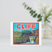 Cliff Apple Label - Chelan Herfsten, WA Briefkaart (Staand voorkant)