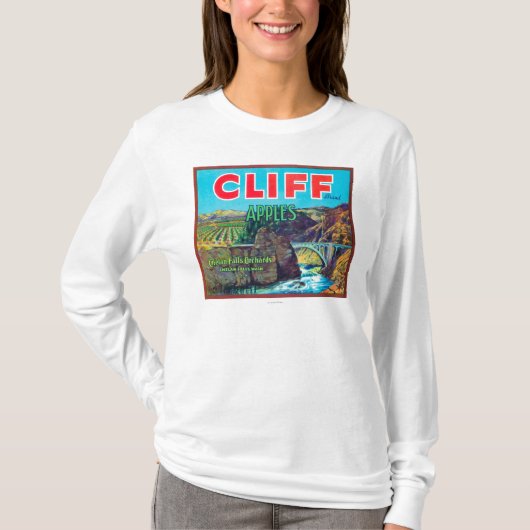 Cliff Apple Label - Chelan Herfsten, WA T-shirt (Voorkant)