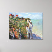 Cliff at Dieppe, door Claude Monet Canvas Afdruk (Voorkant)