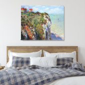 Cliff at Dieppe, door Claude Monet Canvas Afdruk (Insitu (Slaapkamer))