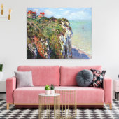 Cliff at Dieppe, door Claude Monet Canvas Afdruk (Insitu (Woonkamer))