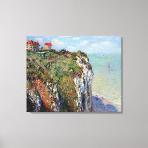 Cliff At Dieppe, van Claude Monet Canvas Afdruk