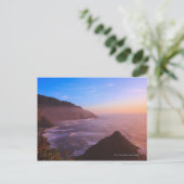 Cliff Coastal Uitzicht in Oregon op Sunset Briefkaart (Staand voorkant)