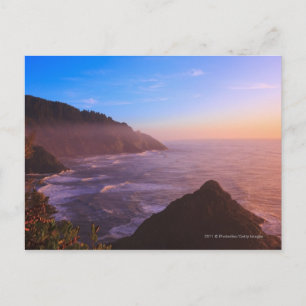 Cliff Coastal Uitzicht in Oregon op Sunset Briefkaart