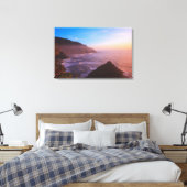 Cliff Coastal Uitzicht in Oregon op Sunset Canvas Afdruk (Insitu (Slaapkamer))