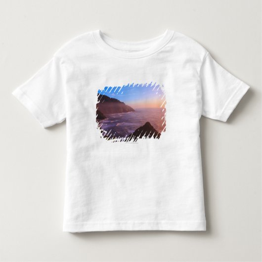 Cliff Coastal Uitzicht in Oregon op Sunset Kinder Shirts (Voorkant)