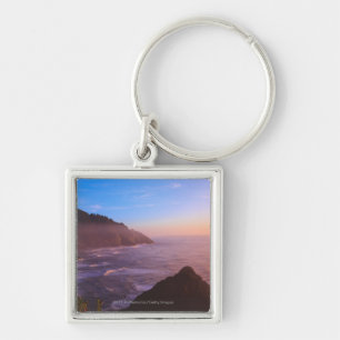Cliff Coastal Uitzicht in Oregon op Sunset Sleutelhanger