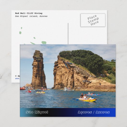 Cliff Diving-gebeurtenis Briefkaart (Voorkant / Achterkant)