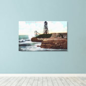 Cliff Drive Uitzicht van de Golfmotor Canvas Afdruk (Insitu (Houten vloer))