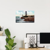 Cliff Drive Uitzicht van de Golfmotor Poster (Thuiskantoor)