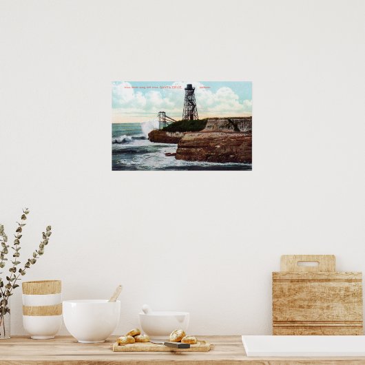 Cliff Drive Uitzicht van de Golfmotor Poster (Keuken)