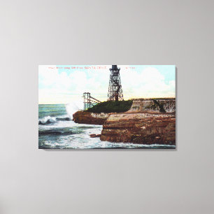 Cliff Drive Uitzicht van de Wave-motor Canvas Afdruk