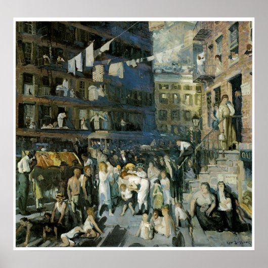 Cliff Dwellers, 1913 George Bellows Poster (Voorkant)