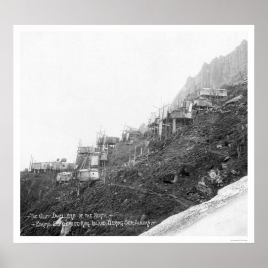 Cliff Dwellers in Alaska 1906 Poster (Voorkant)