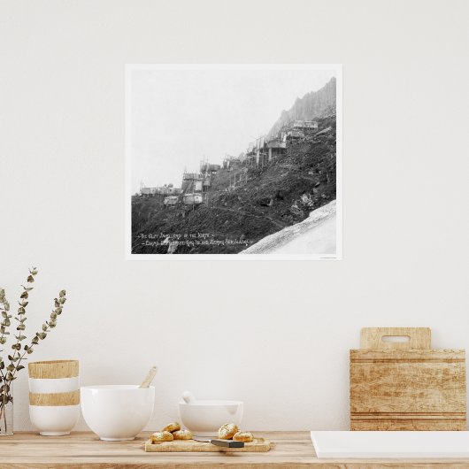 Cliff Dwellers in Alaska 1906 Poster (Keuken)