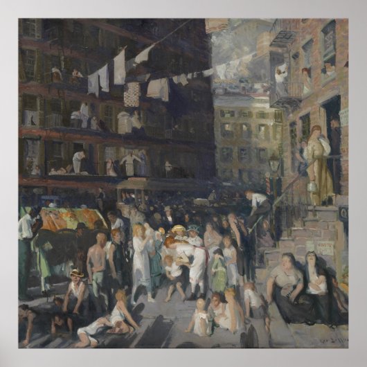 Cliff Dwellers van George Bellows (1913) Poster (Voorkant)