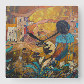 Cliff Dwellers Vierkante Klok