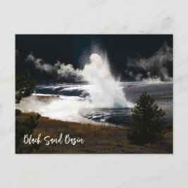 Cliff Geyser Eruption Zwart Zandbekken Yellowstone Briefkaart