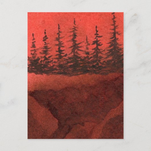 "Cliff Hanger #14" Briefkaart Landwegen (Voorkant)