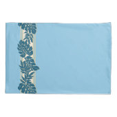 Cliff Hanger Hawaiaanse Monstera Blad Blauw Kussensloop (Achterkant)