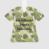 Cliff Hanger Hawaiian Monstera Leaf Aloha Shirt Ornament (achterkant)