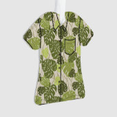 Cliff Hanger Hawaiian Monstera Leaf Aloha Shirt Ornament (voorkant)