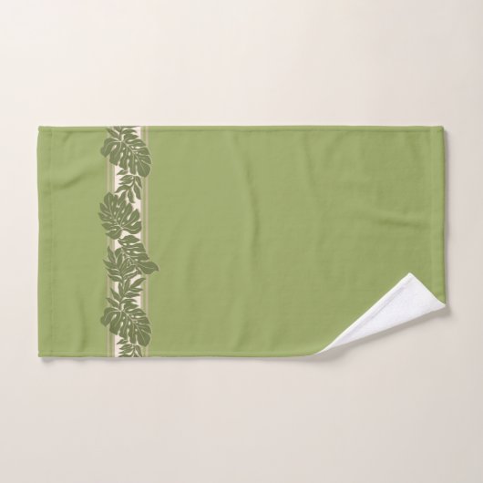 Cliff Hanger Hawaiian Monstera Leaf Coordinates Bad Handdoek (Handdoek)
