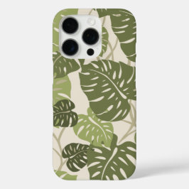 Cliff Hanger Hawaiian Monstera Leaf Green iPhone 16 Pro Hoesje