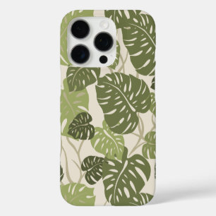 Cliff Hanger Hawaiian Monstera Leaf Green iPhone 16 Pro Hoesje
