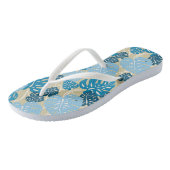 Cliff Hanger Hawaiian Monstera Leaf Teenslippers (Schuin)
