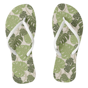 Cliff Hanger Hawaiian Monstera Leaf Teenslippers