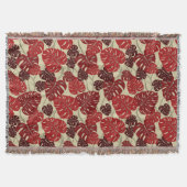 Cliff Hanger Hawaiian Monstera Leaf Throw Blanket Deken (Voorkant)