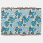 Cliff Hanger Hawaiian Monstera Leaf Throw Blanket Deken (Voorkant)