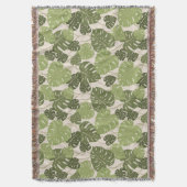 Cliff Hanger Hawaiian Monstera Leaf Throw Blanket Deken (Voorkant Verticaal)