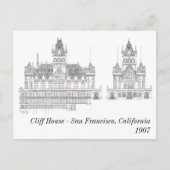 Cliff House 1907 Briefkaart (Voorkant)