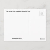 Cliff House - San Francisco, Californië Briefkaart (Achterkant)